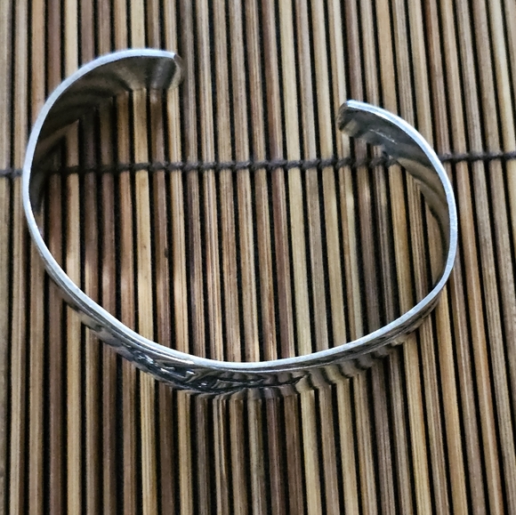 Silver Plated Mexico Cuff Bracelet (Vintage) - Picture 7 of 13